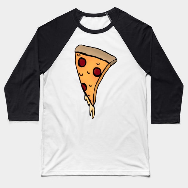 Pizza Tee Baseball T-Shirt by Mokumiah